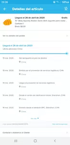 Producto no sale de china hacia mi país que es chile eso sale