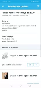 Pedido no entregado