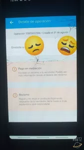 Mercado pago no anula el pago a una proovedora