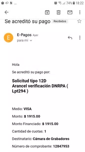 Pago erróneo
