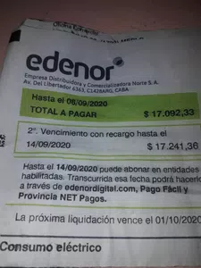 Edenor factura impagable