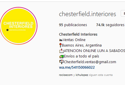 Chesterfield interiores. no entrega producto y no responden