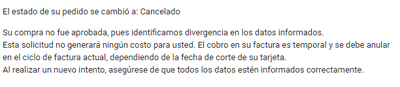 Pago cancelado