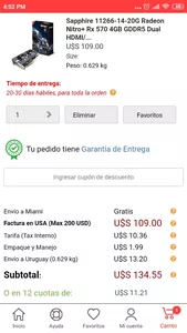 Cambio de costo y aún sigue publicado al mismo precio