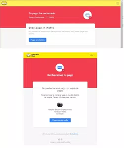 Pagos rechazados