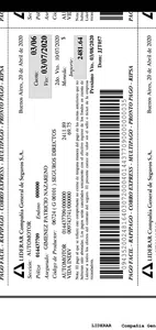 Necesito me envien comprobante de pago de seuro automotor