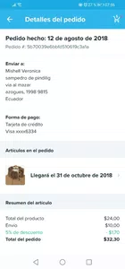 No me llega mi pedido