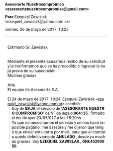 Dar de baja inmediatamente