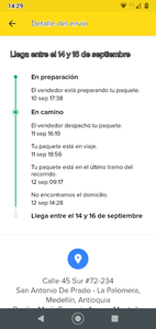 Mal servicio de empresa envia