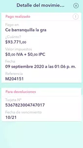 Deseo certificación de un pago que realicé por nequi