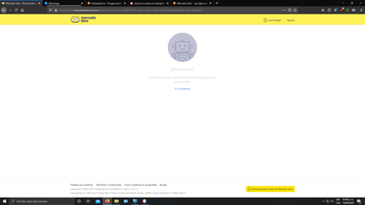 "¡Error, Error!" al intentar devolucion