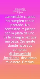 Estafadores ludmila ibañes y chesterfield interiores