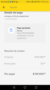 Compra cancelada