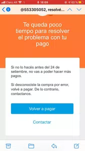 Estafa mercado pago con tarjeta visa