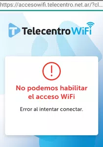 Problemas con el ingreso a la red telecentro wifi