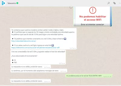 No puedo ingresar a la red telecentro wifi (soy cliente)