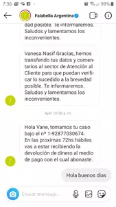Equivocación en el envío de falabella devuelven compra de black friday