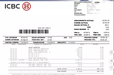 Icbc impresentables! cargos de una tarjeta que nunca tuve desde el año 2015