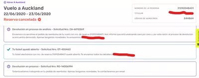 Me cancelaron el vuelo y no atienden el telefono