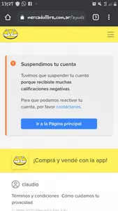 Cuenta suspendida