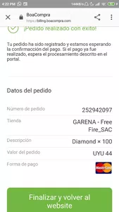 No llego la recarga