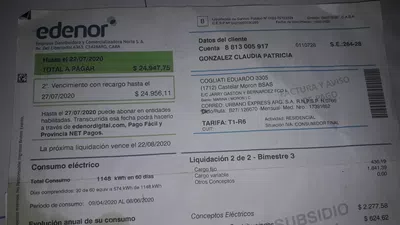 Execibo  boleta imposible pagar