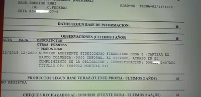 Información en veraz erronea