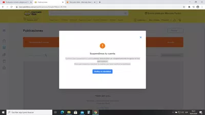 Mercado libre suspendio mi cuenta