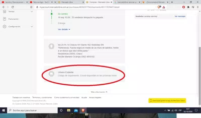 Código de seguimiento: estará disponible en las próximas horas