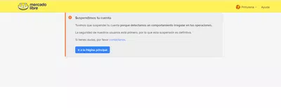 Inhabilitan cuenta de mercado libre injustamente
