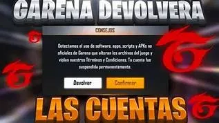 Baneo de cuenta free fire