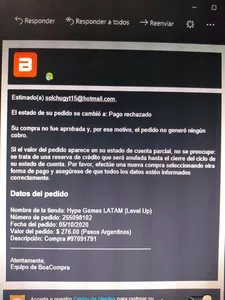 Deseo un reembolso.