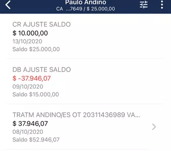 Db ajuste saldo