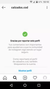 Instegram no dan de baja la página nunca de estos estafadores