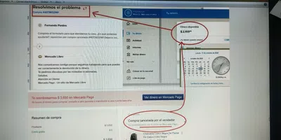 No se refleja devolución cancelación compra mercadopago