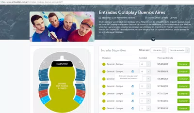 No me envian las entradas, no cumplen con el plazo de entrega