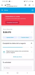 Mercado pago inhabilita cuenta y no de vuelve dinero. roba y estafa