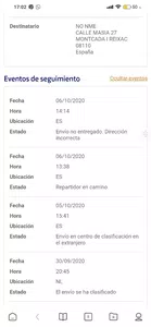 Paquete que aun no me ha llegado