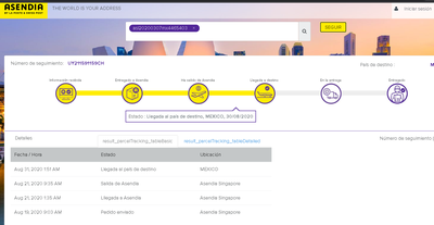 Asendia perdio mi paquete asl20200819mx5148010