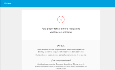 Para poder retirar dinero realiza una verificación adicional