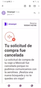 No me reembolsan mi dinero de la reservación que ellos cancelaron