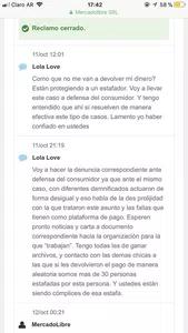 Solicito la devolvucion de mi dinero