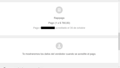 No me dan los datos del vendedor cuando ya realizé el pago
