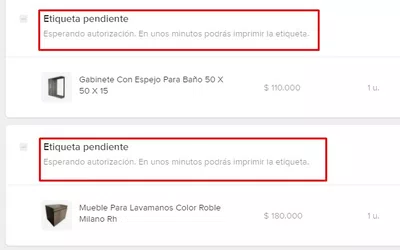 No genera guia para el envio del producto en mercadolibre con mercaenvios