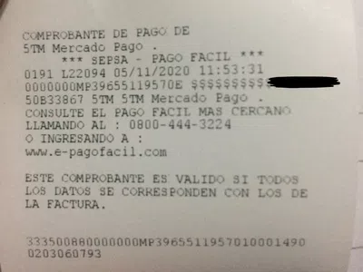 Numero de comprobante