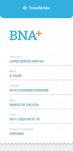 Banco Galicia Transferencia sin resolver