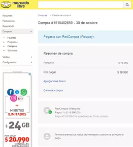 Comunicarme con mercado libre o mercado pago para devolucion de dinero