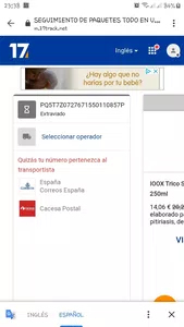 Me mandan codigo de seguimiento falso