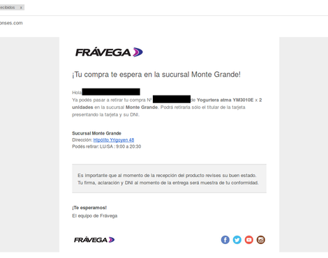 Que me entreguen el producto sin cargo