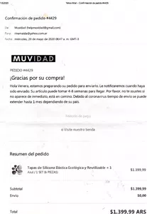 Compre unproducto a muvidad y nunca me lo entregoaron